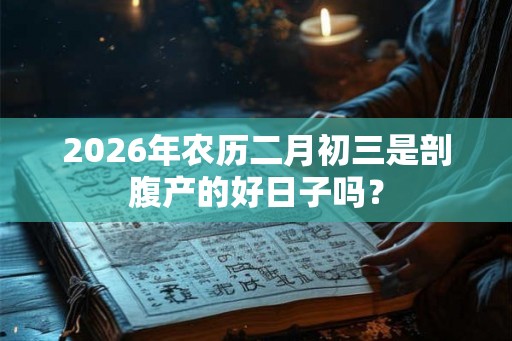 2026年农历二月初三是剖腹产的好日子吗？