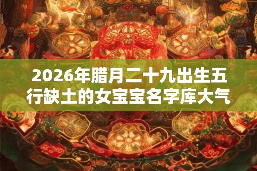 2026年腊月二十九出生五行缺土的女宝宝名字库大气文雅