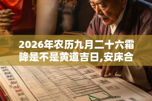 2026年农历九月二十六霜降是不是黄道吉日,安床合适吗? 2026年农历九月二十六霜降是不是黄道吉日,安床合适吗?