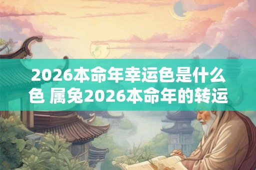 2026本命年幸运色是什么色 属兔2026本命年的转运颜色 2026本命年幸运色是什么色 属兔2026本命年的转运颜色