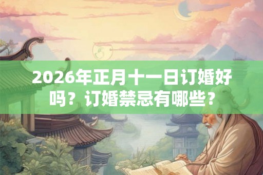 2026年正月十一日订婚好吗？订婚禁忌有哪些？
