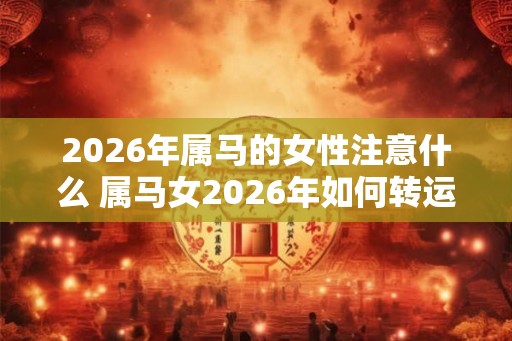 2026年属马的女性注意什么 属马女2026年如何转运