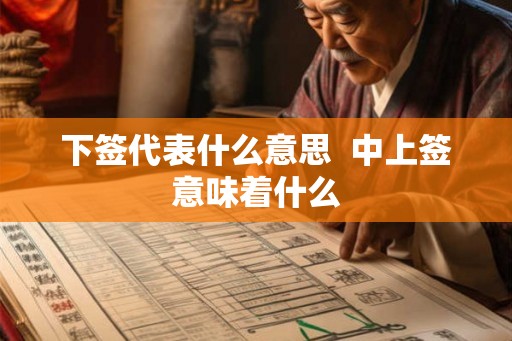 下签代表什么意思  中上签意味着什么