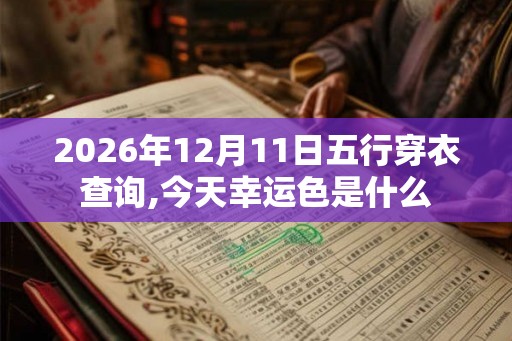 2026年12月11日五行穿衣查询,今天幸运色是什么