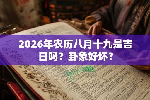 2026年农历八月十九是吉日吗?卦象好坏? 2026年农历八月十九是吉日吗?卦象好坏?
