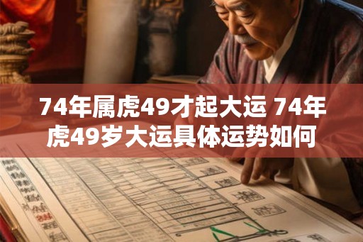 74年属虎49才起大运 74年虎49岁大运具体运势如何 74年属虎49才起大运 74年虎49岁大运具体运势如何