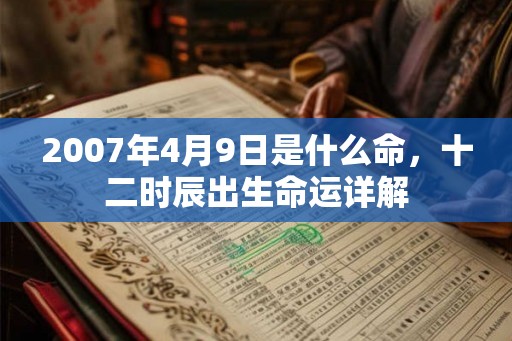 2007年4月9日是什么命,十二时辰出生命运详解 2007年4月9日是什么命,十二时辰出生命运详解