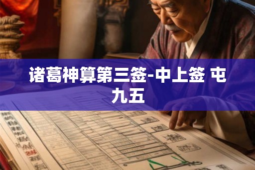 诸葛神算第三签-中上签 屯九五