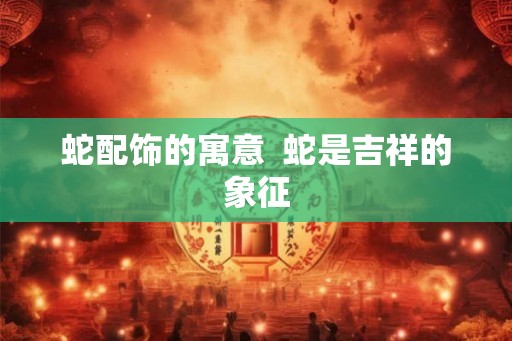 蛇配饰的寓意 蛇是吉祥的象征 蛇配饰的寓意 蛇是吉祥的象征