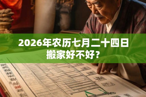 2026年农历七月二十四日搬家好不好？