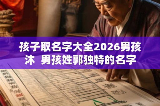 孩子取名字大全2026男孩沐  男孩姓郭独特的名字