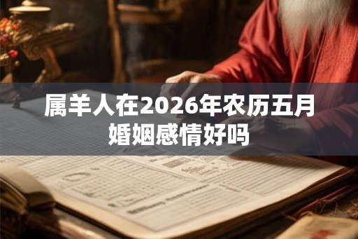 属羊人在2026年农历五月婚姻感情好吗