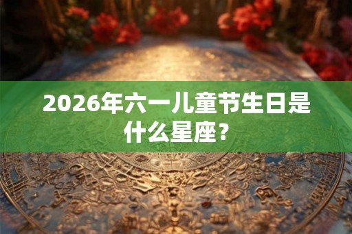 2026年六一儿童节生日是什么星座？