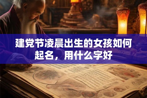 建党节凌晨出生的女孩如何起名，用什么字好