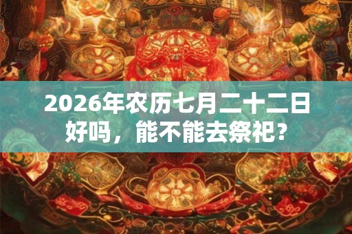 2026年农历七月二十二日好吗,能不能去祭祀? 2026年农历七月二十二日好吗,能不能去祭祀?