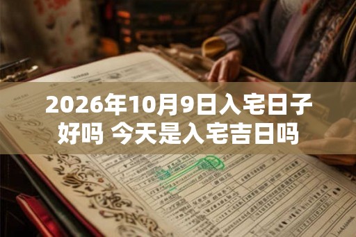 2026年10月9日入宅日子好吗 今天是入宅吉日吗