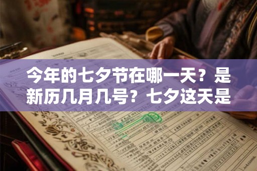 今年的七夕节在哪一天？是新历几月几号？七夕这天是吉日好日子吗？