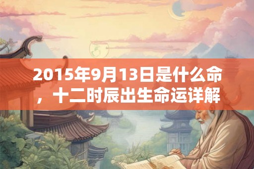 2015年9月13日是什么命，十二时辰出生命运详解