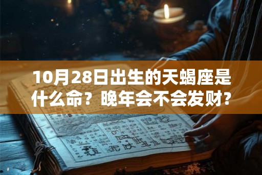 10月28日出生的天蝎座是什么命？晚年会不会发财？