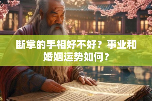 断掌的手相好不好？事业和婚姻运势如何？