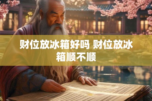 财位放冰箱好吗 财位放冰箱顺不顺