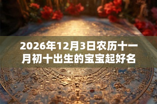 2026年12月3日农历十一月初十出生的宝宝起好名