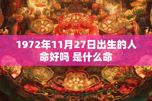 1972年11月27日出生的人命好吗 是什么命