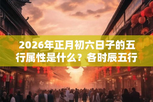 2026年正月初六日子的五行属性是什么？各时辰五行属什么？