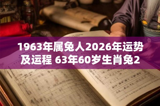 1963年属兔人2026年运势及运程 63年60岁生肖兔2026年每月运势 1963年属兔人2026年运势及运程 63年60岁生肖兔2026年每月运势