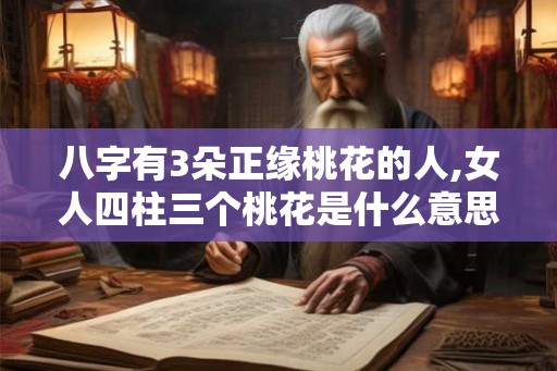 八字有3朵正缘桃花的人,女人四柱三个桃花是什么意思-