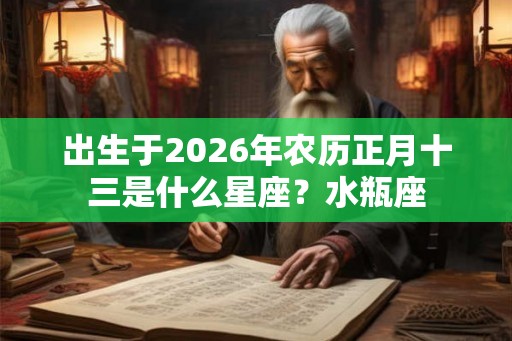 出生于2026年农历正月十三是什么星座？水瓶座