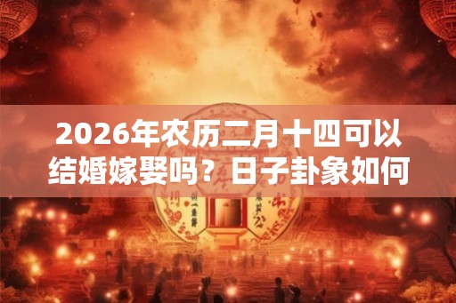 2026年农历二月十四可以结婚嫁娶吗？日子卦象如何？