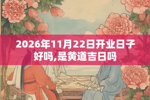 2026年11月22日开业日子好吗,是黄道吉日吗