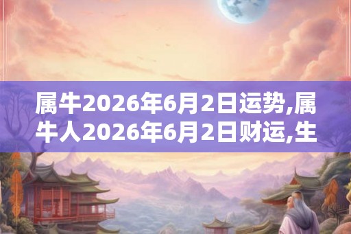 属牛2026年6月2日运势,属牛人2026年6月2日财运,生肖牛2026年6月2日运势 属牛2026年6月2日运势,属牛人2026年6月2日财运,生肖牛2026年6月2日运势