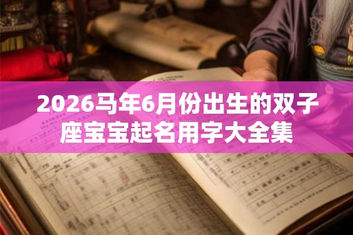 2026马年6月份出生的双子座宝宝起名用字大全集 2026马年6月份出生的双子座宝宝起名用字大全集