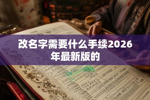 改名字需要什么手续2026年最新版的 改名字需要什么手续2026年最新版的
