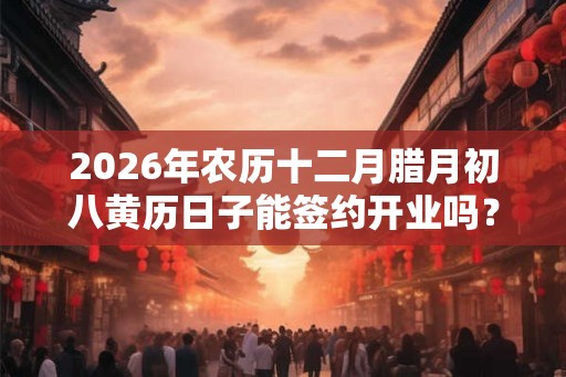 2026年农历十二月腊月初八黄历日子能签约开业吗？腊八节卦象好吗？