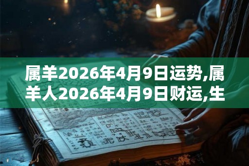 属羊2026年4月9日运势,属羊人2026年4月9日财运,生肖羊2026年4月9日运势