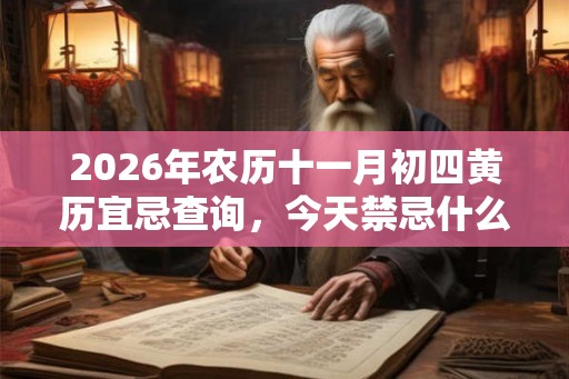 2026年农历十一月初四黄历宜忌查询，今天禁忌什么？