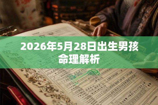 2026年5月28日出生男孩命理解析