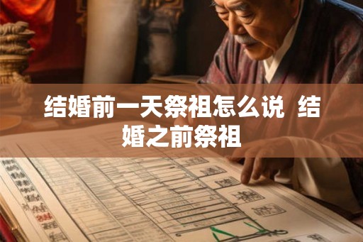 结婚前一天祭祖怎么说  结婚之前祭祖