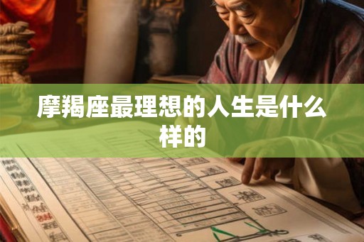摩羯座最理想的人生是什么样的 摩羯座最理想的人生是什么样的