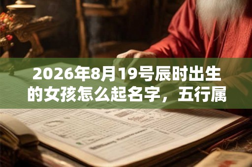 2026年8月19号辰时出生的女孩怎么起名字，五行属什么