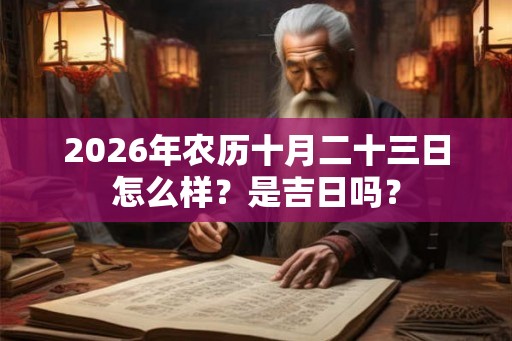 2026年农历十月二十三日怎么样？是吉日吗？