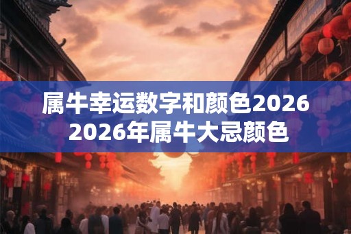 属牛幸运数字和颜色2026 2026年属牛大忌颜色