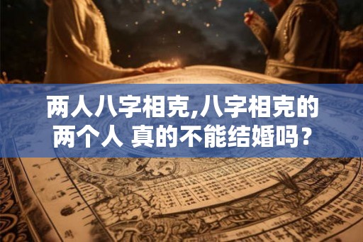 两人八字相克,八字相克的两个人 真的不能结婚吗? 两人八字相克,八字相克的两个人 真的不能结婚吗?