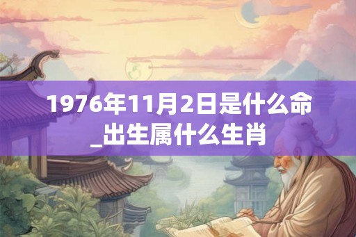 1976年11月2日是什么命_出生属什么生肖