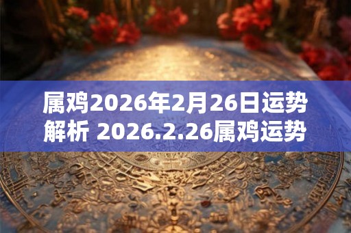 属鸡2026年2月26日运势解析 2026.2.26属鸡运势分析