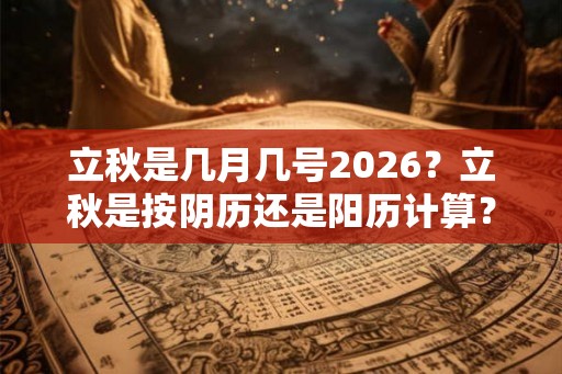 立秋是几月几号2026？立秋是按阴历还是阳历计算？
