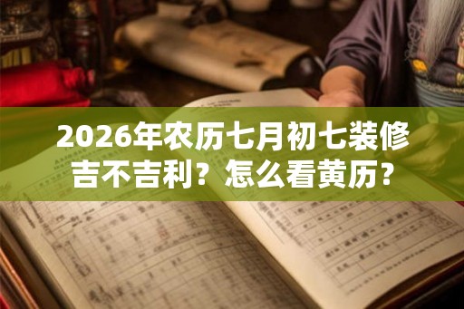 2026年农历七月初七装修吉不吉利?怎么看黄历? 2026年农历七月初七装修吉不吉利?怎么看黄历?